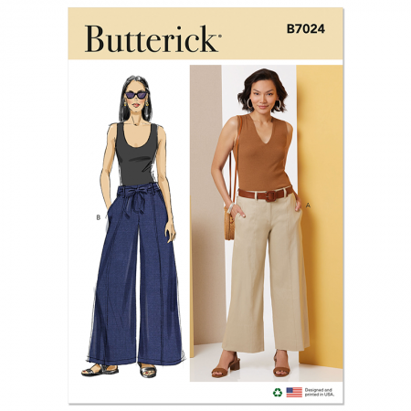 Patron Butterick 7024 - Pantalon large