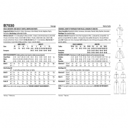 Patron Butterick 7030 - Pyjama pour toute la famille