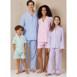 Patron Butterick 7030 - Pyjama pour toute la famille