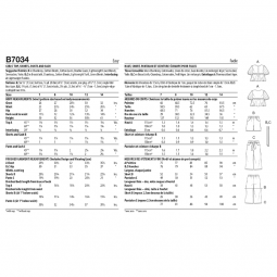 Patron Butterick 7034 - Ensemble enfant