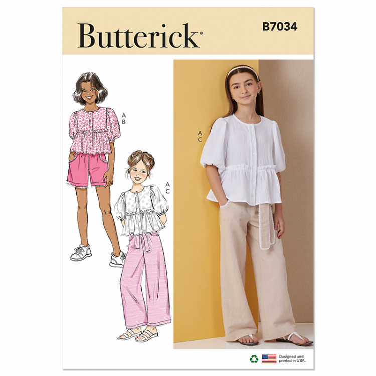 Patron Butterick 7034 - Ensemble enfant