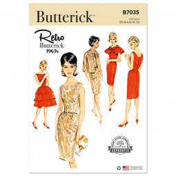 Patron Butterick 7035 - Robe rétro année 60