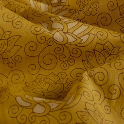Tissu voile de coton - Abstrait ocre