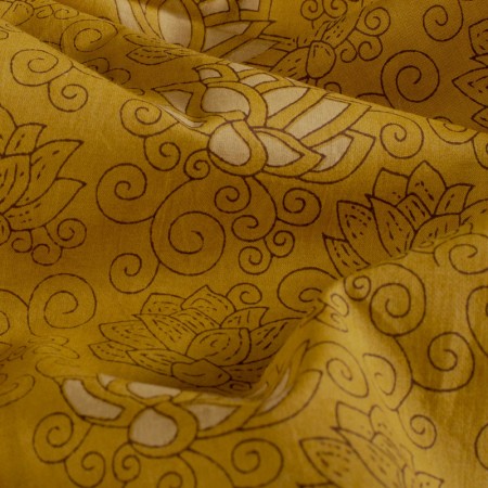 Tissu voile de coton - Abstrait ocre