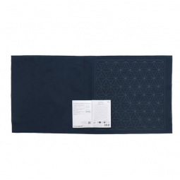 Coupon tissu sashiko préimprimé navy - Seigaiha
