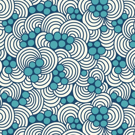 Tissu canvas - Cloud 9 fabrics - Ocean motion Organic