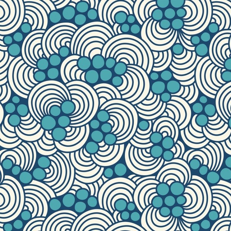 Tissu canvas - Cloud 9 fabrics - Ocean motion Organic