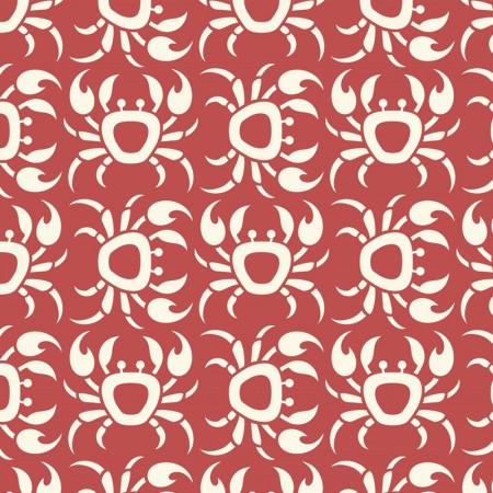 Tissu canvas - Cloud 9 fabrics - Ocean motion crab