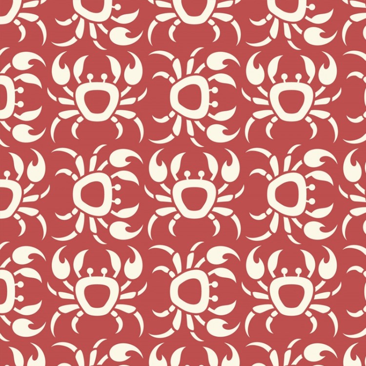 Tissu canvas - Cloud 9 fabrics - Ocean motion crab