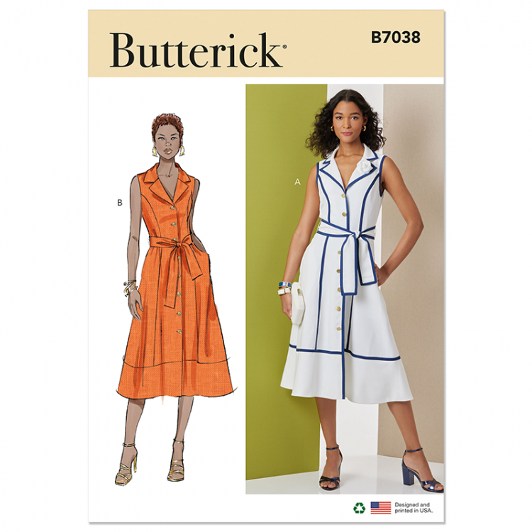 Patron Butterick 7038 - Robe midi