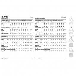 Patron Butterick 7039 - Robe longue