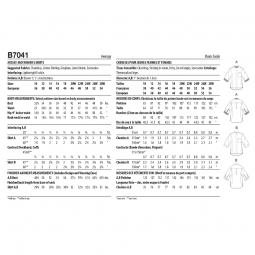 Patron Butterick 7041 - Chemise ample