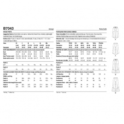 Patron Butterick 7043 - Pantalon large