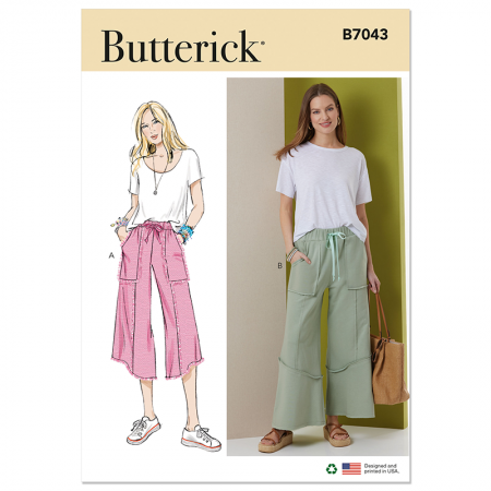 Patron Butterick 7043 - Pantalon large
