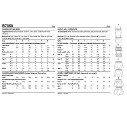 Patron Butterick 7050 - Ensemble fillette