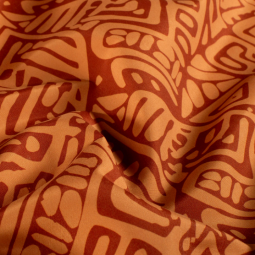 Tissu short de bain déperlant - Abstrait brique