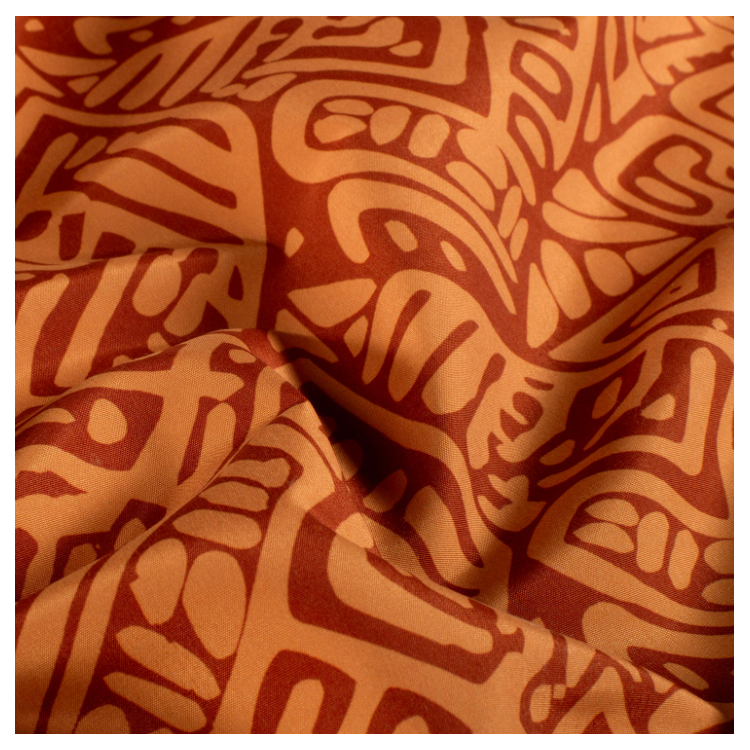 Tissu short de bain déperlant - Abstrait brique