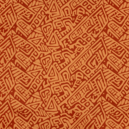 Tissu short de bain déperlant - Abstrait brique