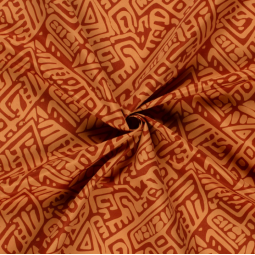 Tissu short de bain déperlant - Abstrait brique