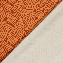 Tissu short de bain déperlant - Abstrait brique