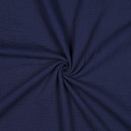 Tissu double gaze - Bleu marine