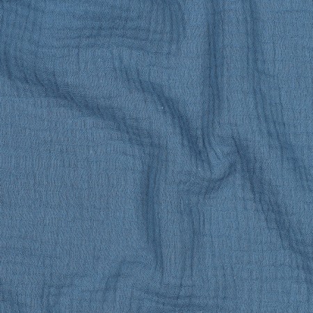 Tissu double gaze - Indigo