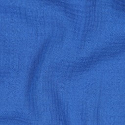Tissu double gaze - Cobalt