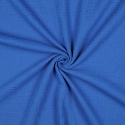 Tissu double gaze - Cobalt