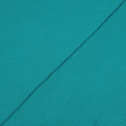 Tissu double gaze - Teal