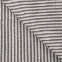 Seersucker - Rayure blanc et noir