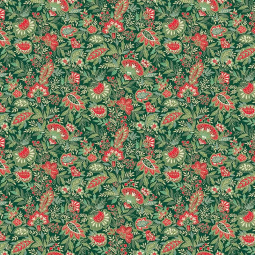 Tissu Noël - Good tidings sarasa green