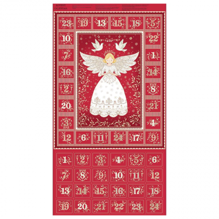 Tissu Noël - Angels avent calendar