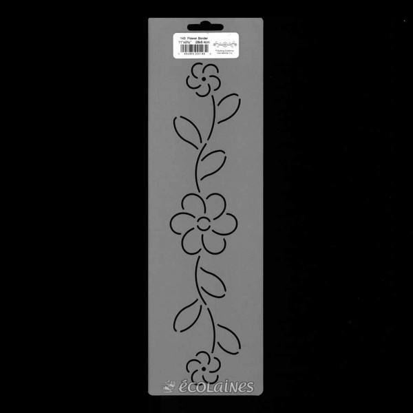 Stencil de patchwork - Flower border