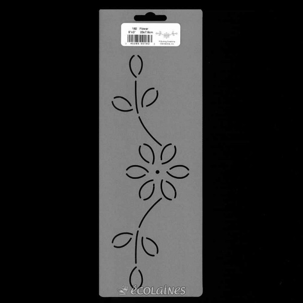 Stencil de patchwork - Long flower