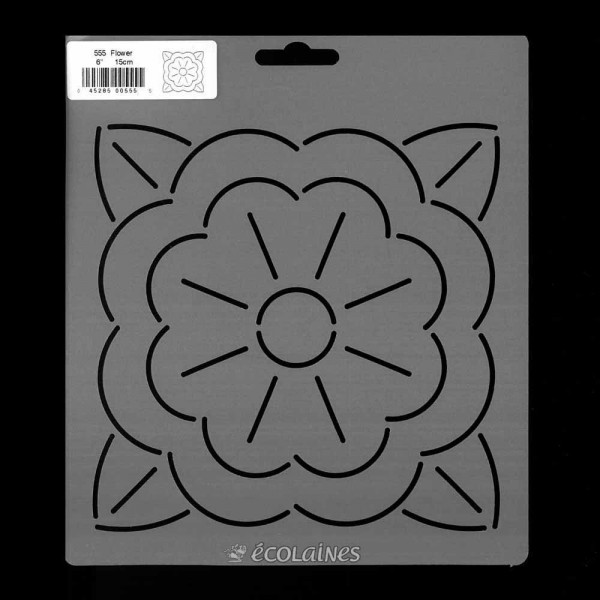 Stencil de patchwork - Flower block