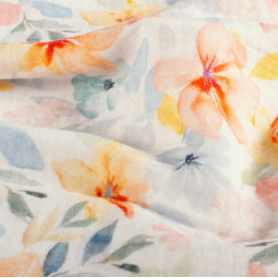 Tissu double gaze - Amélie blanc