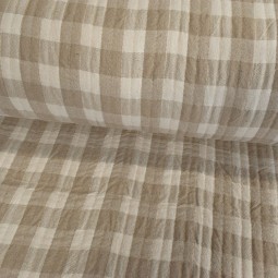 Tissu coton matelassé - Célestin et Simone Kaki