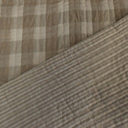 Tissu coton matelassé - Célestin et Simone Kaki