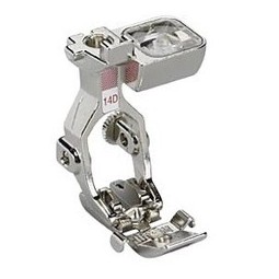 Pied de biche Bernina n°14D, pied fermeture avec guide