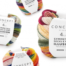 Symmetric socks & more illusion de Katia