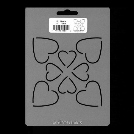 Stencil de patchwork - Hearts