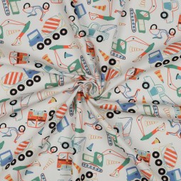 Tissu voile de coton - Véhicule écru