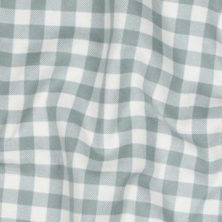 Tissu flanelle - Vichy sauge