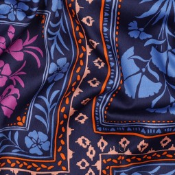 Tissu coton satiné - Patchwork fleuri