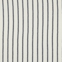 Tissu double gaze - Rayures bleu marine