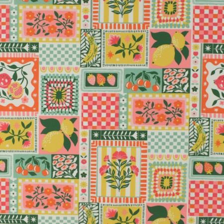 Tissu coton - Smoothie multicolore