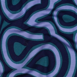 Tissu jersey punta di roma - Abstract petrol