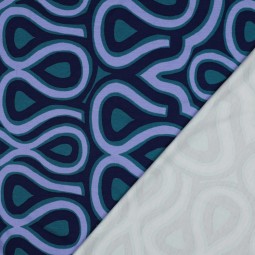 Tissu jersey punta di roma - Abstract petrol