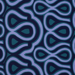 Tissu jersey punta di roma - Abstract petrol