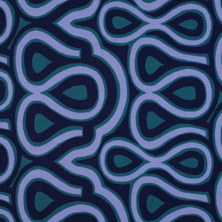 Tissu jersey punta di roma - Abstract petrol